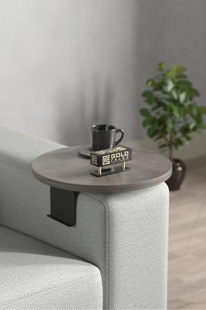 Ayarlanabilir Koltuk Kolu Sehpası Gordion Gri