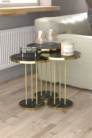 Gold Terra Zigon Bendir Siyah 3'lü
