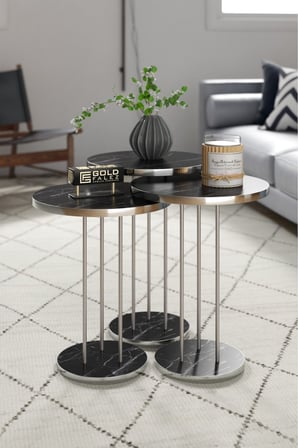 Gümüş Terra Zigon Bendir Siyah 3'lü