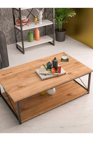 Double Orta Sehpa Ceviz 90x50 cm