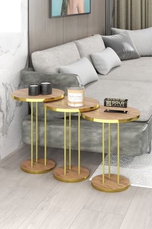 Gold Terra Zigon Ceviz Kahverengi 3'lü