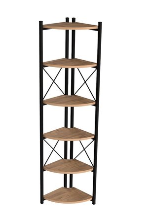 6 Raflı Kitaplık ve Saksılık Krem 160 cm
