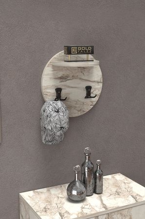 Duvar Askılığı Beyaz Mermer Desen