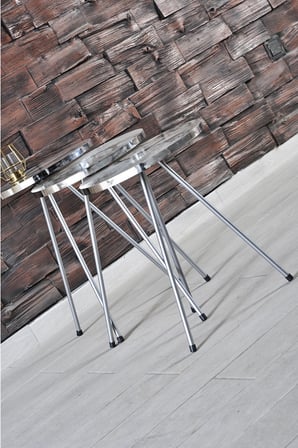 Gümüş Metal Zigon Efes Beyaz 3'lü