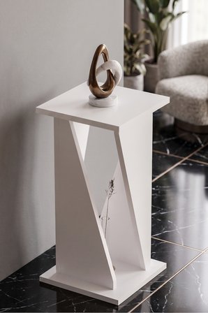 Dresuar Modern Dekoratif Antre Hol Koridor Dresuarı Konsol Sehpası 6035 Beyaz