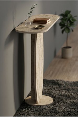 Dresuar Modern Dekoratif Antre Konsolu Giriş Hol Koridor Salon Konsol Masası 7031 Traverten