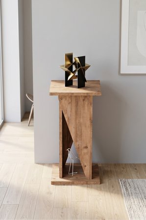Yan Sehpa Modern Zigon Sehpa Dekoratif Çok Amaçlı Sehpa Vizyon 6034 Atlantik Çam