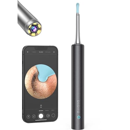 T5 3MP KAMERA 3.5MM LENS ŞARJLI WIFI GÖRÜNTÜLÜ KULAK TEMİZLEYİCİ SİYAH RENK