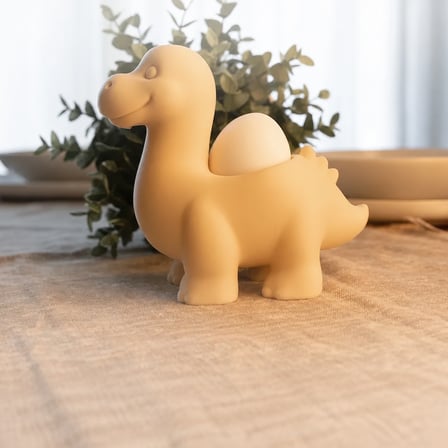 3D Baskı Dinozor Yumurtalık - Sevimli Eggosaurus Yumurta Tutucu-Bej