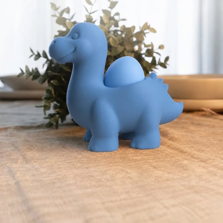 3D Baskı Dinozor Yumurtalık - Sevimli Eggosaurus Yumurta Tutucu-Mavi