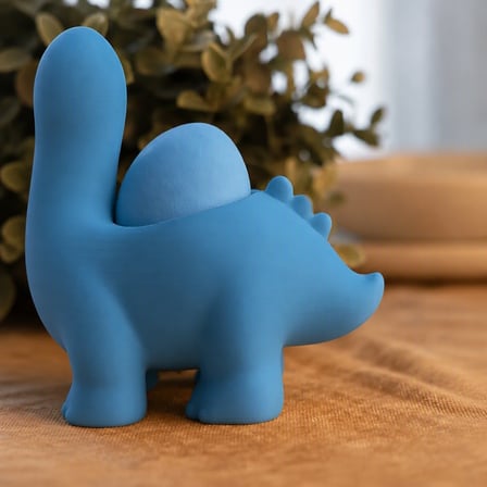 3D Baskı Dinozor Yumurtalık - Sevimli Eggosaurus Yumurta Tutucu-Mavi