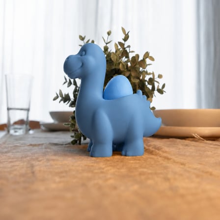 3D Baskı Dinozor Yumurtalık - Sevimli Eggosaurus Yumurta Tutucu-Mavi