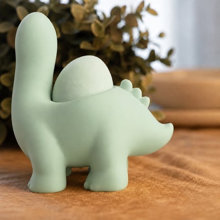 3D Baskı Dinozor Yumurtalık - Sevimli Eggosaurus Yumurta Tutucu-Mint