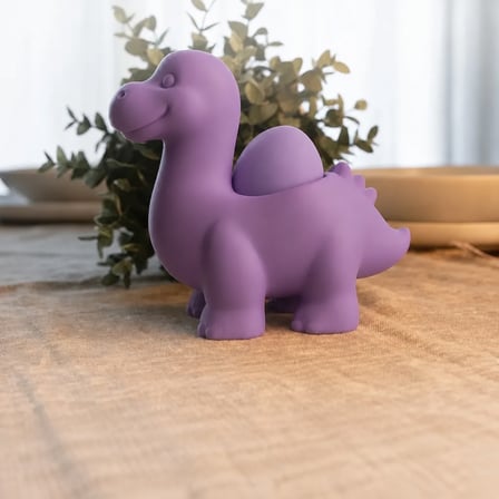 3D Baskı Dinozor Yumurtalık - Sevimli Eggosaurus Yumurta Tutucu-Mor