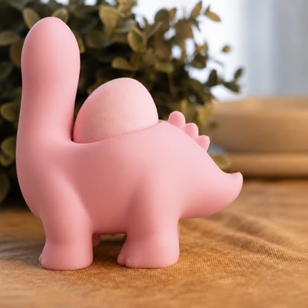 3D Baskı Dinozor Yumurtalık - Sevimli Eggosaurus Yumurta Tutucu-Pembe