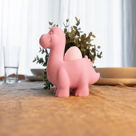 3D Baskı Dinozor Yumurtalık - Sevimli Eggosaurus Yumurta Tutucu-Pembe