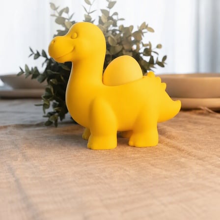 3D Baskı Dinozor Yumurtalık - Sevimli Eggosaurus Yumurta Tutucu-Sarı