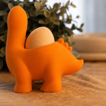 3D Baskı Dinozor Yumurtalık - Sevimli Eggosaurus Yumurta Tutucu-Turuncu