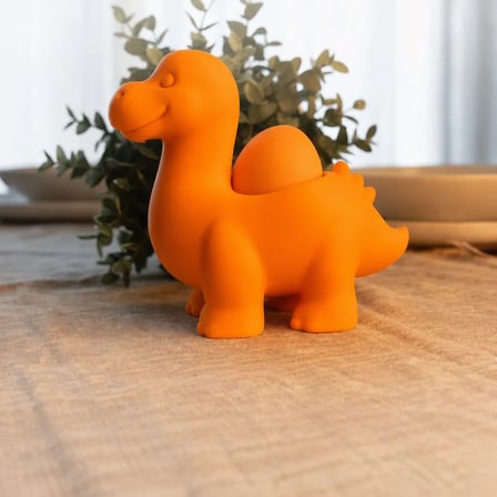 3D Baskı Dinozor Yumurtalık - Sevimli Eggosaurus Yumurta Tutucu-Turuncu
