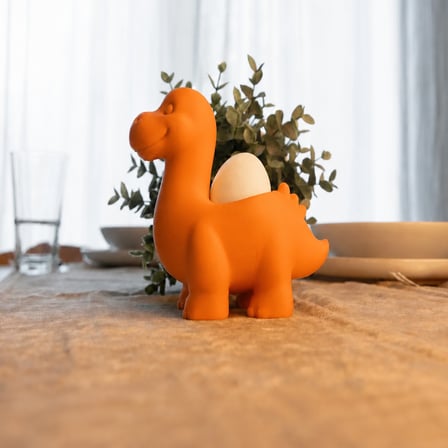 3D Baskı Dinozor Yumurtalık - Sevimli Eggosaurus Yumurta Tutucu-Turuncu