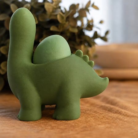 3D Baskı Dinozor Yumurtalık - Sevimli Eggosaurus Yumurta Tutucu-Yeşil