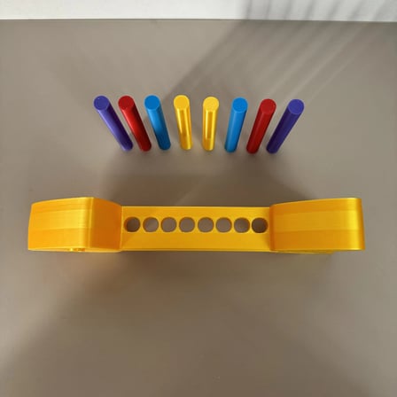 3D Baskı Balık İskeleti Renk Sıralama Oyuncağı - 8 Delikli Çubuk Dizme Seti, Renk Örüntüsü Öğretim M