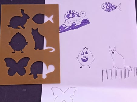 3D Baskı Hayvan Figürleri Çizim Şablonu - Çoklu Desen Kalıbı - Kahverengi