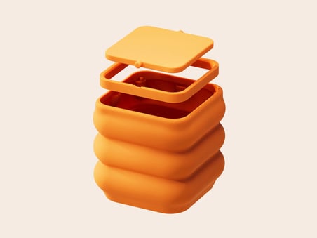 3D Baskı Baklava Formlu Sallanır Kapaklı Çöp Kutusu Büyük Boy Mutfak Banyo Ofis Kovası 157x157x148 m
