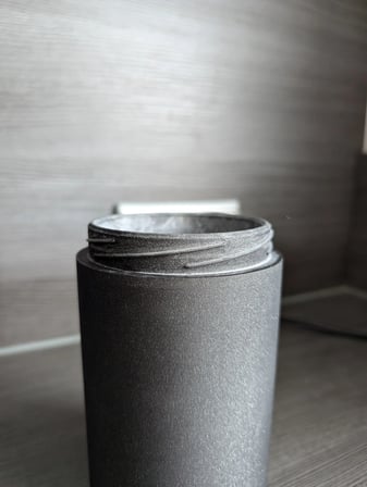 3D Baskı Vidalı Kapaklı Saklama Kavanozu Tırtıklı Kapaklı Dekoratif Mutfak Kuru Gıda Kabı 10x16 cm ~