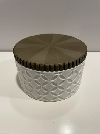3D Baskı 3lü Geometrik Desenli Kavanoz Seti Ahşap Görünümlü Kapaklı Dekoratif Mutfak Saklama Kabı 6-