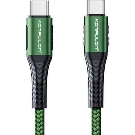 DC43 Type-C to Type-C 1M Örgü 60W Hızlı Şarj Kablo - Yeşil