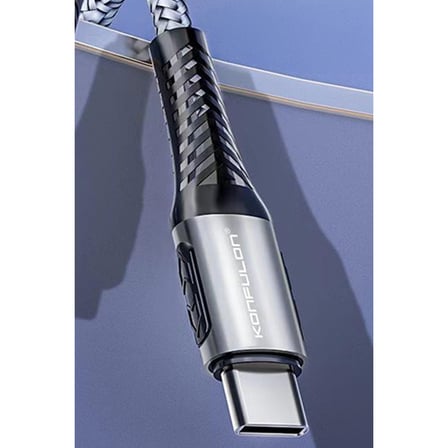 DC43 Type-C to Type-C 1M Örgü 60W Hızlı Şarj Kablo - Yeşil