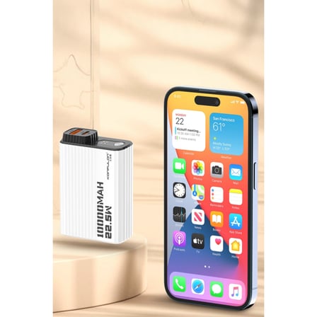 A40Q 10.000 mAh PD 20W Mini Powerbank - Siyah-Beyaz