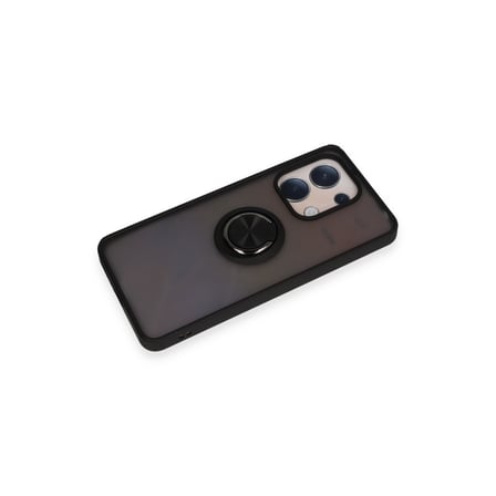 Redmi Note 13 4G Kılıf Montreal Yüzüklü Silikon Kapak - Siyah
