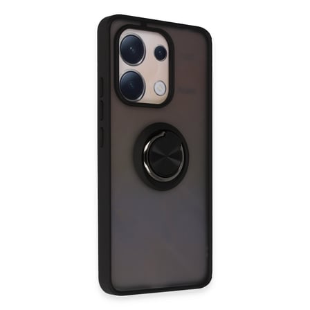 Redmi Note 13 4G Kılıf Montreal Yüzüklü Silikon Kapak - Siyah