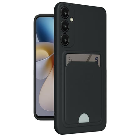 Galaxy A55 5G Kılıf Kelvin Kartvizitli Silikon - Siyah