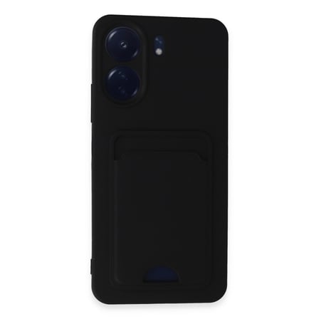 Redmi 13C Kılıf Kelvin Kartvizitli Silikon - Siyah
