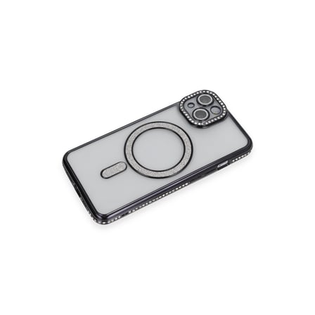 iPhone 13 Kılıf Joke Simli Magneticsafe Kılıf - Siyah