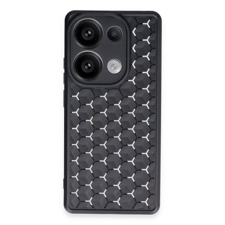 Redmi Note 13 Pro 4G Kılıf Petek Silikon Kapak - Siyah