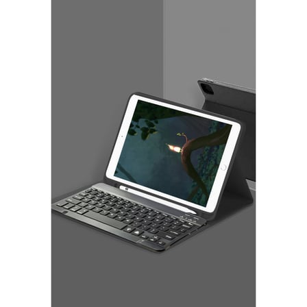 Galaxy X200 Tab A8 10.5 Kılıf KC01 Smart Klavyeli Tablet Kılıfı - Siyah