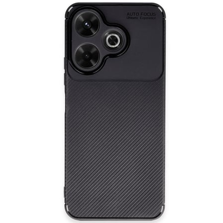 Redmi 13 4G Kılıf Auto Focus Karbon Kapak - Siyah