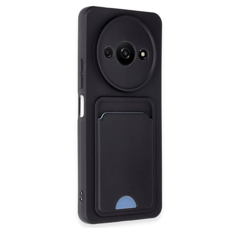Redmi A3 4G Kılıf Kelvin Kartvizitli Silikon - Siyah