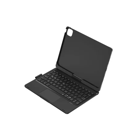 iPad Pro 11 (2024) F11 ATS Kılıf Magic Dönen Klavyeli Tablet Kılıf - Siyah