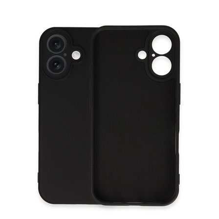 iPhone 16 Plus Kılıf Nano içi Kadife Silikon - Siyah