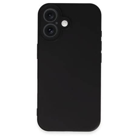 iPhone 16 Plus Kılıf Nano içi Kadife Silikon - Siyah