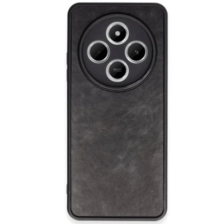 Redmi 14C Kılıf Aras Deri Kapak - Siyah