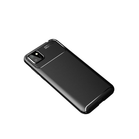Erdo Ticaret Huawei Y5P Kılıf Auto Focus Karbon Kapak Siyah Termoplastik Poliüretan