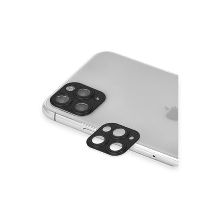 iPhone 11 Pro Max Pers Alüminyum Kamera Lens - Siyah