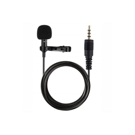 3.5mm Jak 1.5 Metre Double Mikrofon - Siyah
