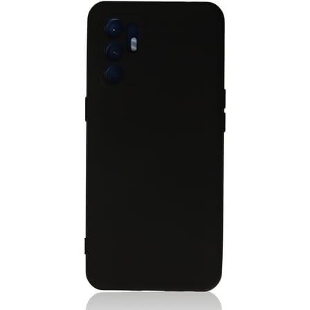 Reno 6 Kılıf Nano içi Kadife Silikon - Siyah